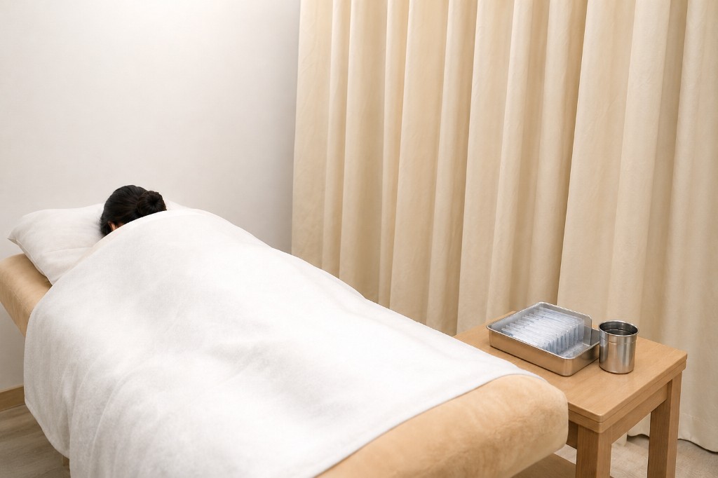 Acupuncture treatment and herbal dispensing